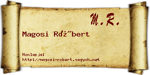 Magosi Róbert névjegykártya